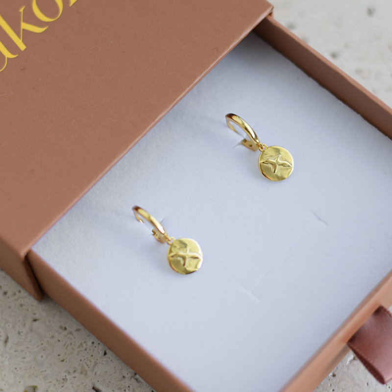 Albatross Earrings in Gold