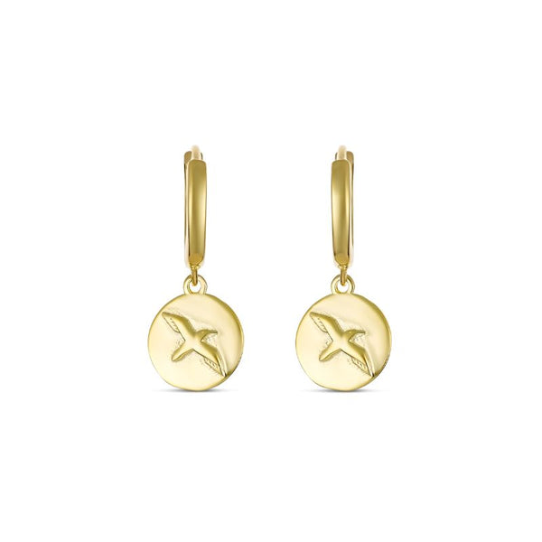 Albatross Earrings in Gold