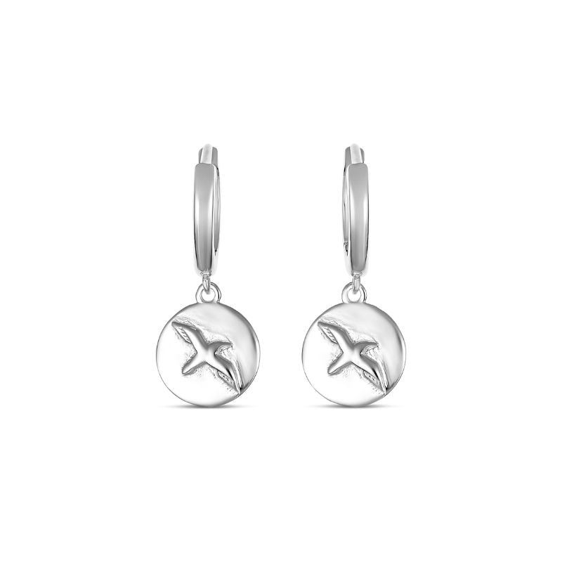 Albatross Earrings in Silver