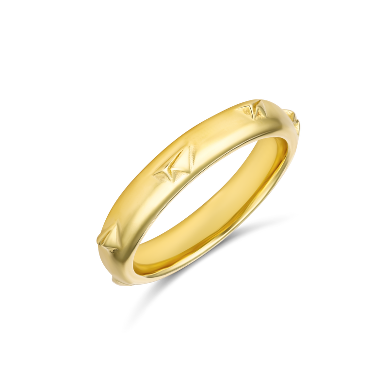Paper Airplane Ring in Gold