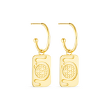 Mirrorball Earrings in Gold