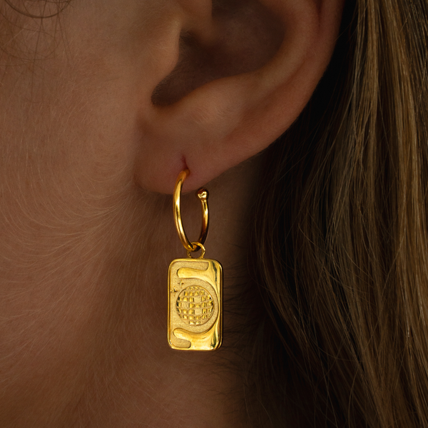 Mirrorball Earrings in Gold
