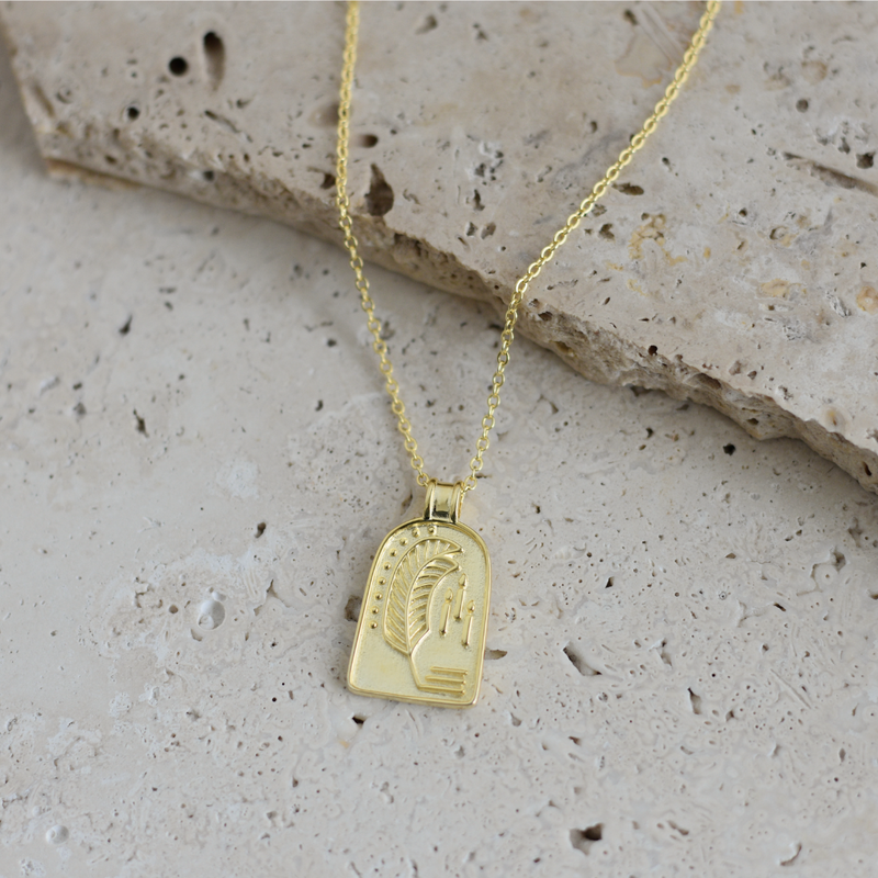 The Poet Necklace in Gold