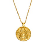 14k Gold Medusa Necklace